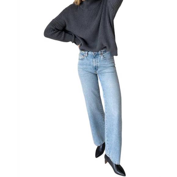 NEW EMERSON FRY perfect wide leg jeans in washed indigo - Picture 1 of 1